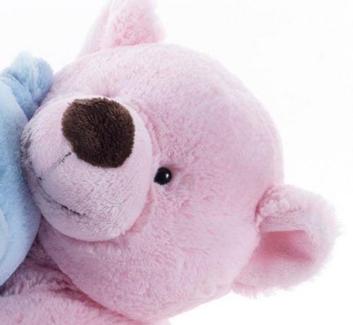 בובת דוב 43 סמ פרווה ורוד