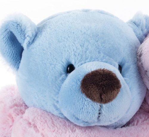 בובת דוב פרווה כחול 43 סמ